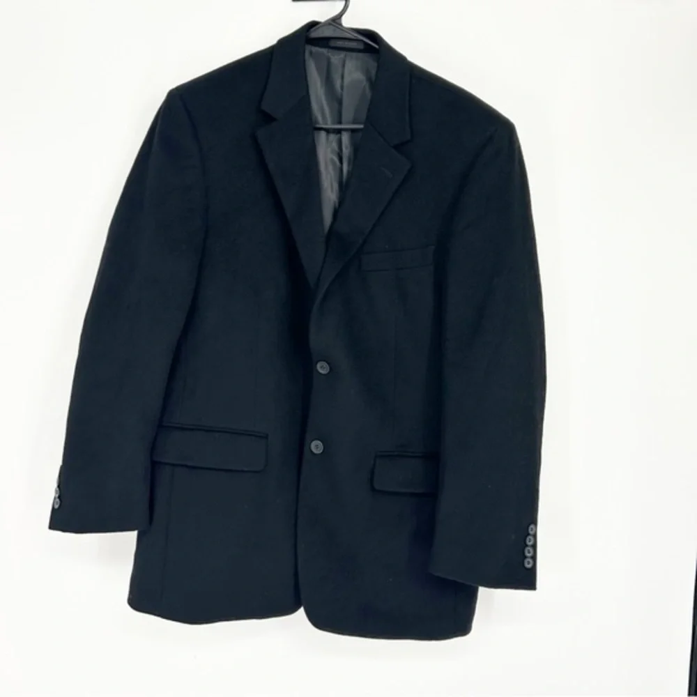 T.‎ Harris London Black Wool Silk and Cashmere Blazer Size 40R